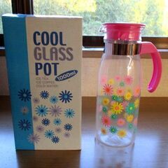 クールグラスポット  ピンク  耐熱ガラス  新品未使用品