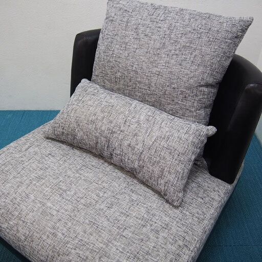 【美品/展示品】アルモニア 1Pソファ 北欧スタイル ファブリック PUレザー (CA56)
