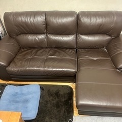 高級イタリア本牛皮張りカウチソファー