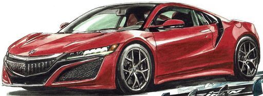 NC-022 NSX/KEIHIN-GT 限定版画 直筆サイン有 額装済 作家 平右ヱ門