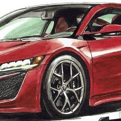 NC-022 NSX/KEIHIN-GT 限定版画 直筆サイン有 額装済 作家 平右ヱ門の画像