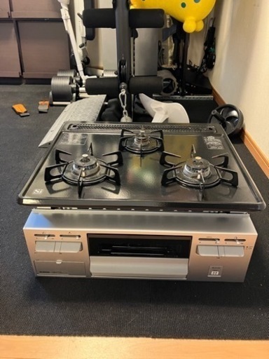 【値下げしました】2021年製 HARMAN ハーマン ビルトインガスコンロ DG32Q1VQ1SV 都市ガス用 3口 水無し片面焼きグリル ホーロー