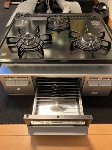  【値下げしました】2021年製 HARMAN ハーマン ビルトインガスコンロ DG32Q1VQ1SV 都市ガス用 3口 水無し片面焼
