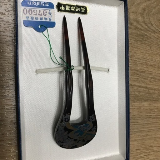 べっこう　かんざし　花柄