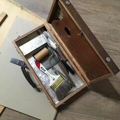 無料・油絵道具バッグ、スケッチブック・画板の画像
