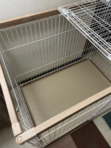ウッディサークル ペット ケージ ハイタイプ 屋根付き 中型犬用