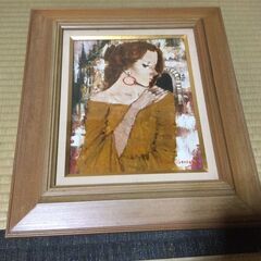 横顔の女の絵