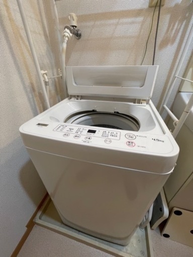 【取引中】洗濯機　4.5キロ　上部につけるラック付き！