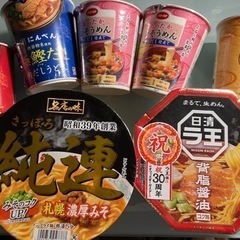 カップラーメン　7個とカロリーメイト