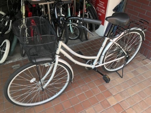 ★美品★26インチ　ledライト　ママチャリ　シルバー