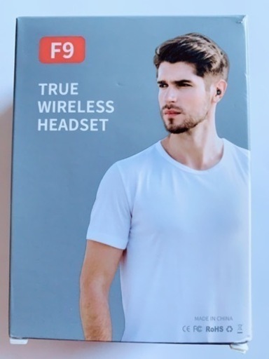 【未使用品】ワイヤレスイヤホン F9 Bluetooth ワイヤレス マイク 軽量 音楽 電話 リモートワーク 片耳 両耳