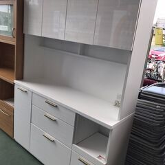 ニトリ　キッチンボード　ソレル　食器棚　1400mm　ホワイト　おしゃれ　収納力抜群　インテリア　収納　家具　クリーニング済