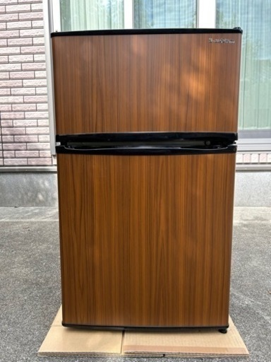 2ドア冷凍冷蔵庫 エスキュービズム 90L木目調