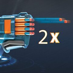 【未開封新品】ナーフ エリート2.0 ウォーデン DB-8 正規品 公式ダーツ16本付属 タクティカルレール+連射機能搭載の画像