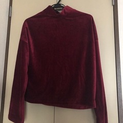 赤いカットソー　秋冬向け生地