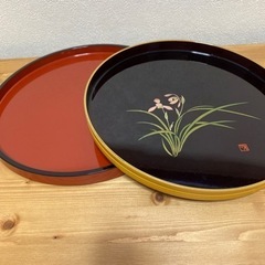 丸　お盆　2点の画像