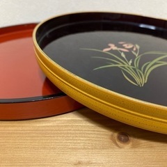 丸　お盆　2点の画像