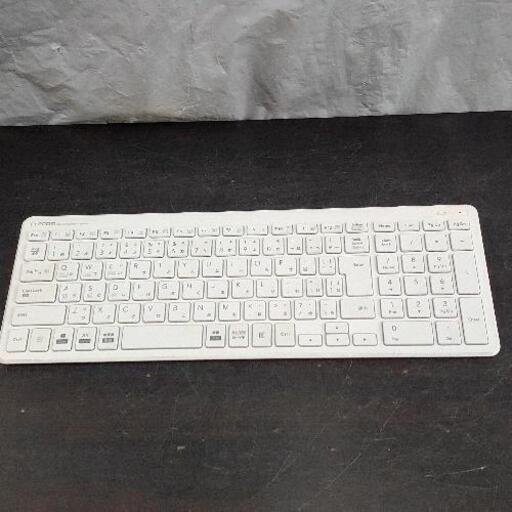 1022-125 エレコム スリムパンタグラフキーボード 幅約37cm  ホワイト