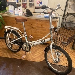 LEDオートライト】20インチ折りたたみ自転車 6段