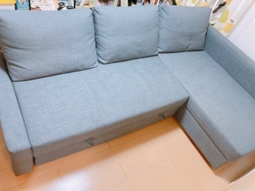 IKEA  イケア　ソファ　３人がけ　L字　収納付き