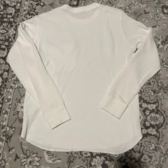 UNIQLO メンズ　ワッフル　ロンT 長袖　ホワイトの画像