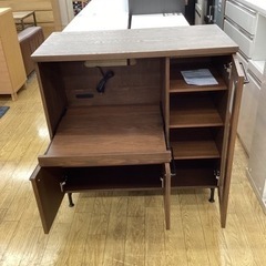 KJ-82【新入荷　アウトレット】LOWYA  CLAMOタモ材　キッチンキャビネット　ブラウンの画像