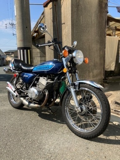 レア！車検付★カワサキ　400SS!マッハ2ST.マーシャル，K2 TEKチャンバー!旧車！激速！純正マフラー付き！値下げ