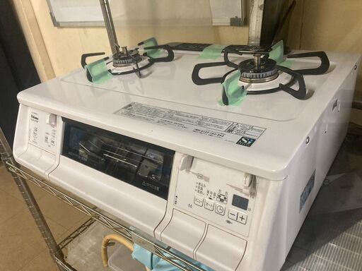 ☆中古￥18,800！【会員価格￥16,800】Paloma　2口ガスコンロ　家電　2021年製　IC-735WHA-L型　都市ガス　