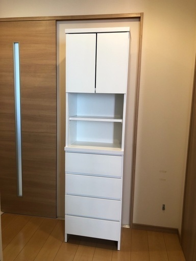 【幅50cm】ランドリーラック　キッチン収納　隙間収納　完成品国産　ランドリーチェスト