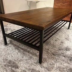 【ほぼ新品】木製ローテーブルの画像