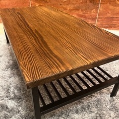 【ほぼ新品】木製ローテーブルの画像