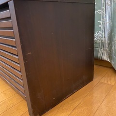 ニトリ テレビ台 ローボード ウォールナット材 ショア150B ダークブラウン ★買取帝国 志木店の画像