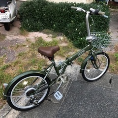 ２０インチ　折り畳み自転車　グリーン