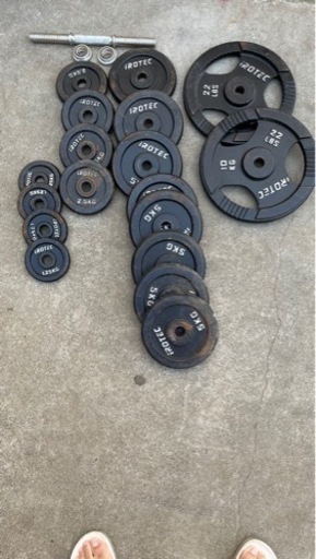 最終大幅値下げ早い者勝ちアイロテック ベンチプレス  バーベルシャフト プレート75kg