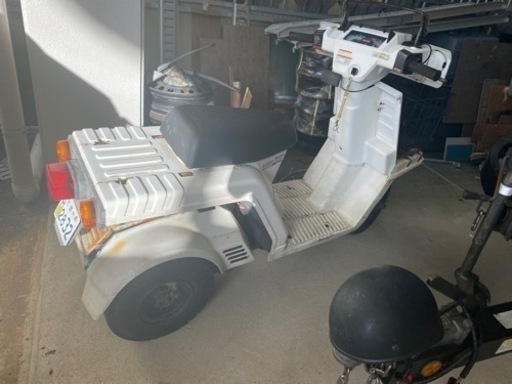 ジャイロキャノピー　現状　三輪オートバイ　ノーヘル🆗　トライク　ミニカー登録　水色ナンバー