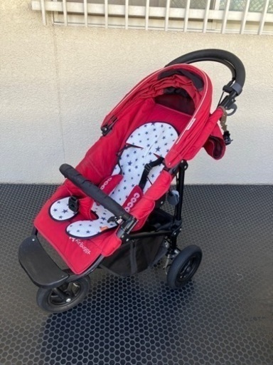 エアバギー(RED)&マキシコシ(Denim) セット ベビーカー ベビーシート