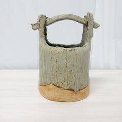 ☆T2193☆ 素焼き風　花瓶　手桶形の画像