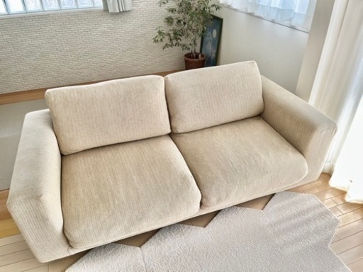 無印良品　2.5人掛 フェザー ポケットコイルソファー