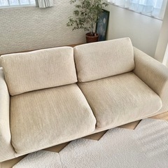無印良品　2.5人掛 フェザー ポケットコイルソファー