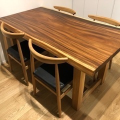 【極めて美品】ダイニングチェア4脚(オーク)