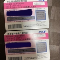 値下げ！ANA株主優待券2枚セット【安心決済対応します】