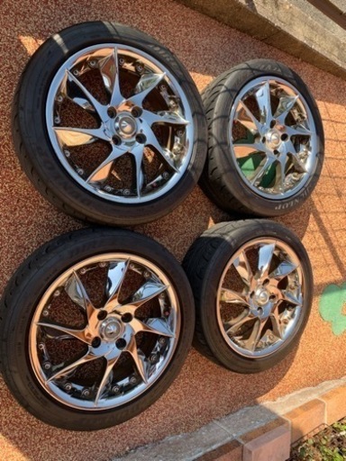 RAYS グリフォニー　メッキ　ダンロップ　165/50R15 軽自動車