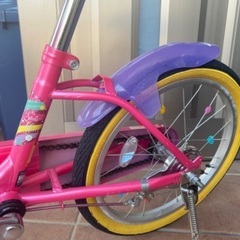室内保管　子供用自転車　18インチ　プリンセス　四條畷イオンで引き渡しの画像