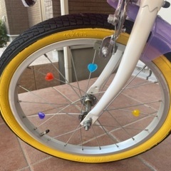 室内保管　子供用自転車　18インチ　プリンセス　四條畷イオンで引き渡しの画像