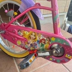 室内保管　子供用自転車　18インチ　プリンセス　四條畷イオンで引き渡しの画像