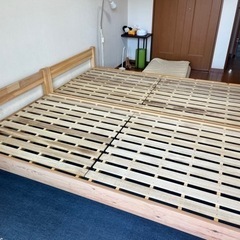無印 シングル ベッド 2台 ベッド下収納 2個 4万円相当