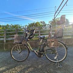 メンテ済電動自転車/子乗せ/取り外し可/3人乗り