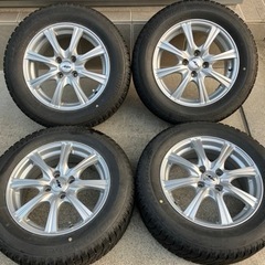 185/65R15バリ山スタッドレスタイヤ付きホイール4本　アクア、カローラフィールダー、ノート、フィット等に！　ランクA
