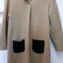 ポケットのリボンがかわいいワンピースLLサイズの画像