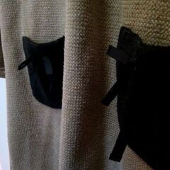 ポケットのリボンがかわいいワンピースLLサイズの画像